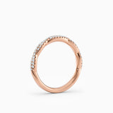 Twisted Diamond Wedding Band
