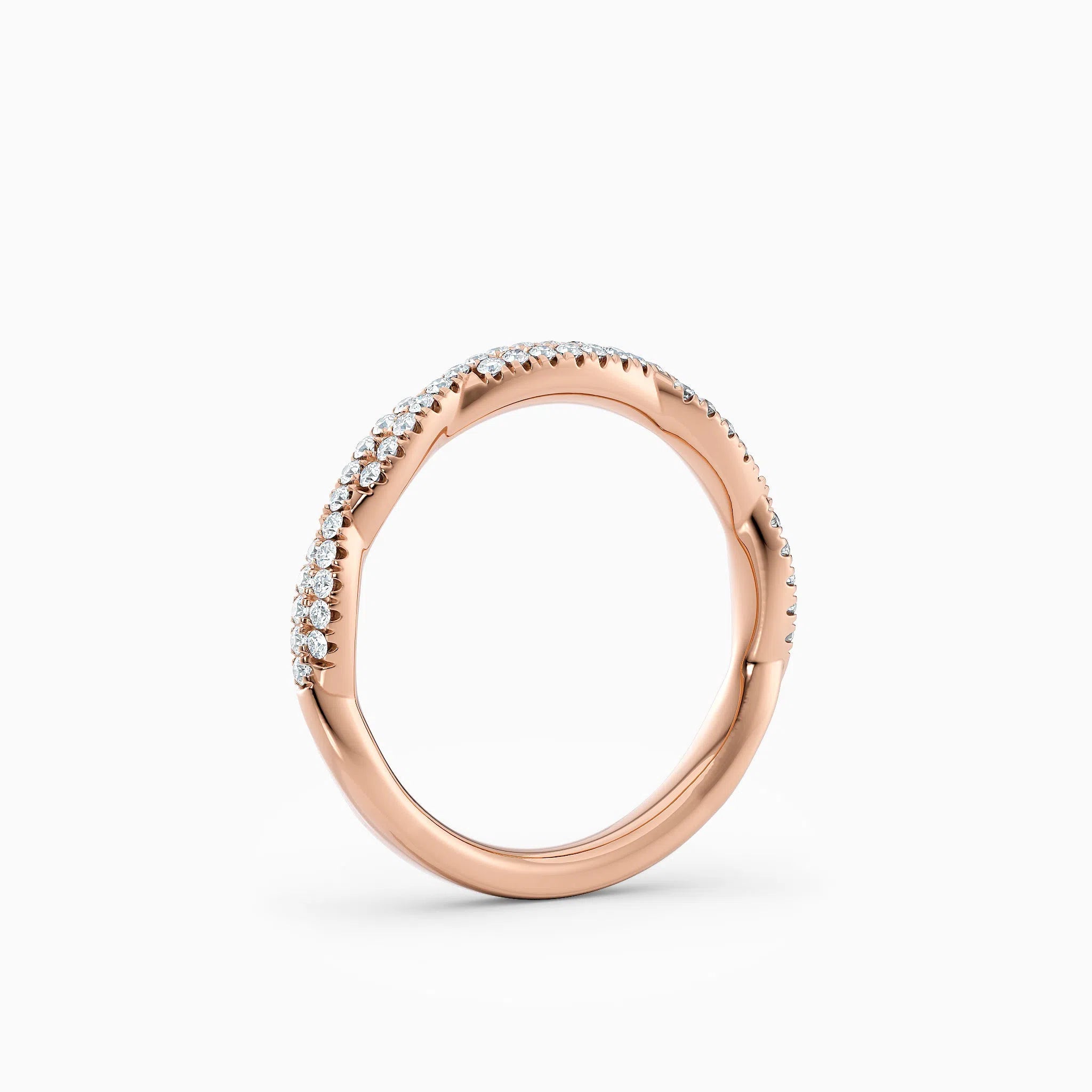 Twisted Diamond Wedding Band