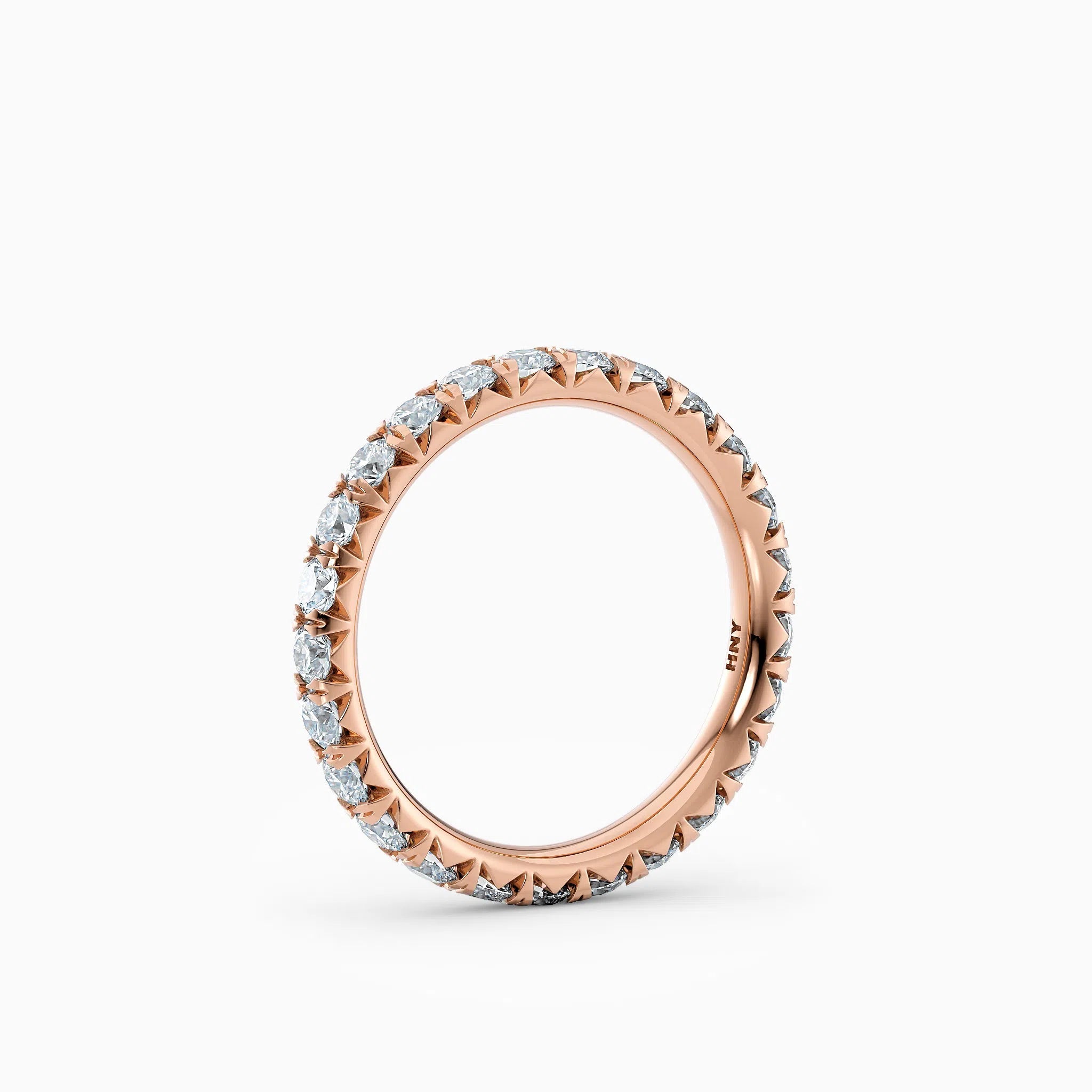 2.4mm French Cut Eternity Wedding Band