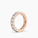 Emerald Cut End-to-End Diamond Eternity Wedding Band