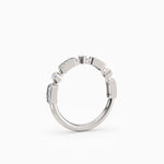 Single & Triple Bezel Set Round Diamond Wedding Band.