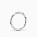Twisted Diamond Wedding Band