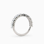 Diagonal Baguette & Oval Diamond Wedding Band