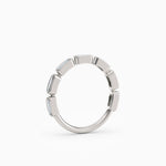 Bezel Set Baguette Diamond Wedding Band