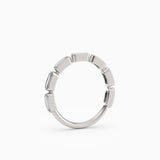 Bezel Set Baguette Diamond Wedding Band