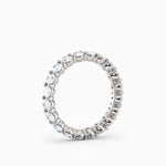 Vertical Oval Diamond Eternity Wedding Band