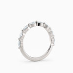 Single Prong Marquise Diamond Wedding Band