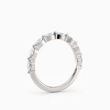 Single Prong Marquise Diamond Wedding Band
