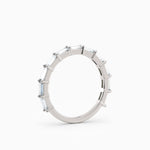 Three Quarter Baguette Diamond Wedding Band