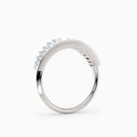 Descending Tiara Baguette Wedding Band