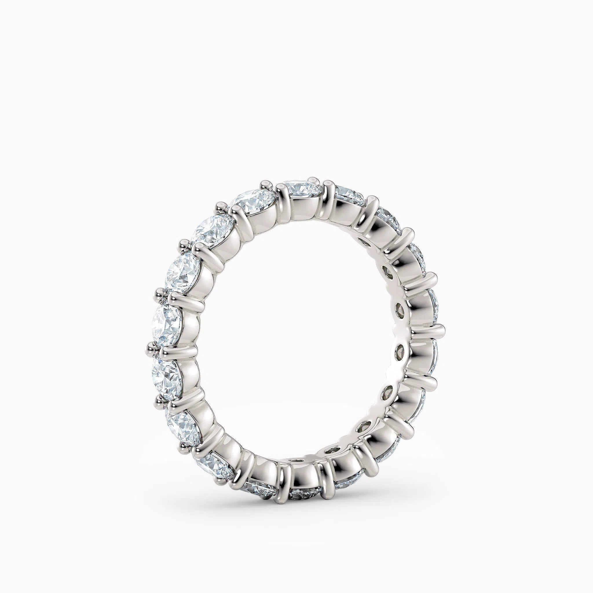 3.5mm Round Diamond Eternity Wedding Band