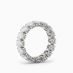 Four Prong Oval Diamond Eternity Wedding Band