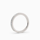 Beaded Round & Baguette Diamond Wedding Band