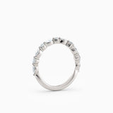 Round & Marquise Diamond Wedding Band
