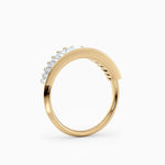 Descending Tiara Baguette Wedding Band