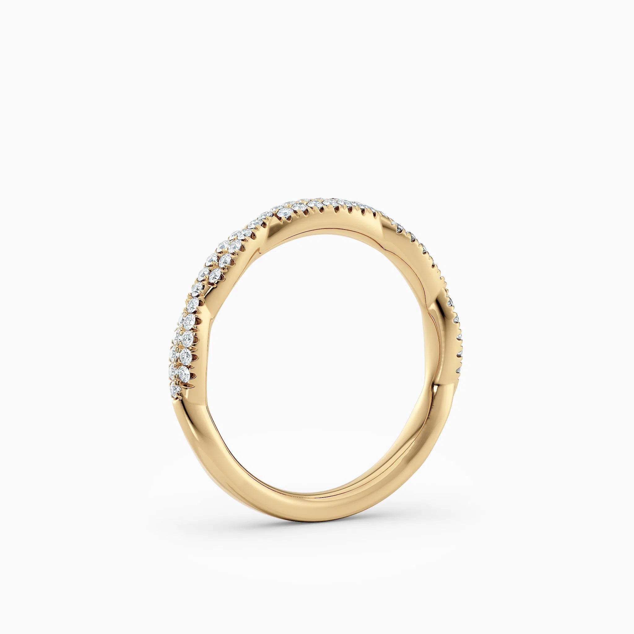 Twisted Diamond Wedding Band