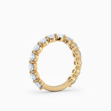 3.2mm Single Prong Round Diamond Eternity Wedding Band