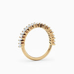 Diagonal Baguette & Oval Diamond Wedding Band