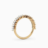 Diagonal Baguette & Oval Diamond Wedding Band