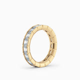 Emerald Cut End-to-End Diamond Eternity Wedding Band