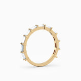 Three Quarter Baguette Diamond Wedding Band