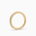 Beaded Round & Baguette Diamond Wedding Band