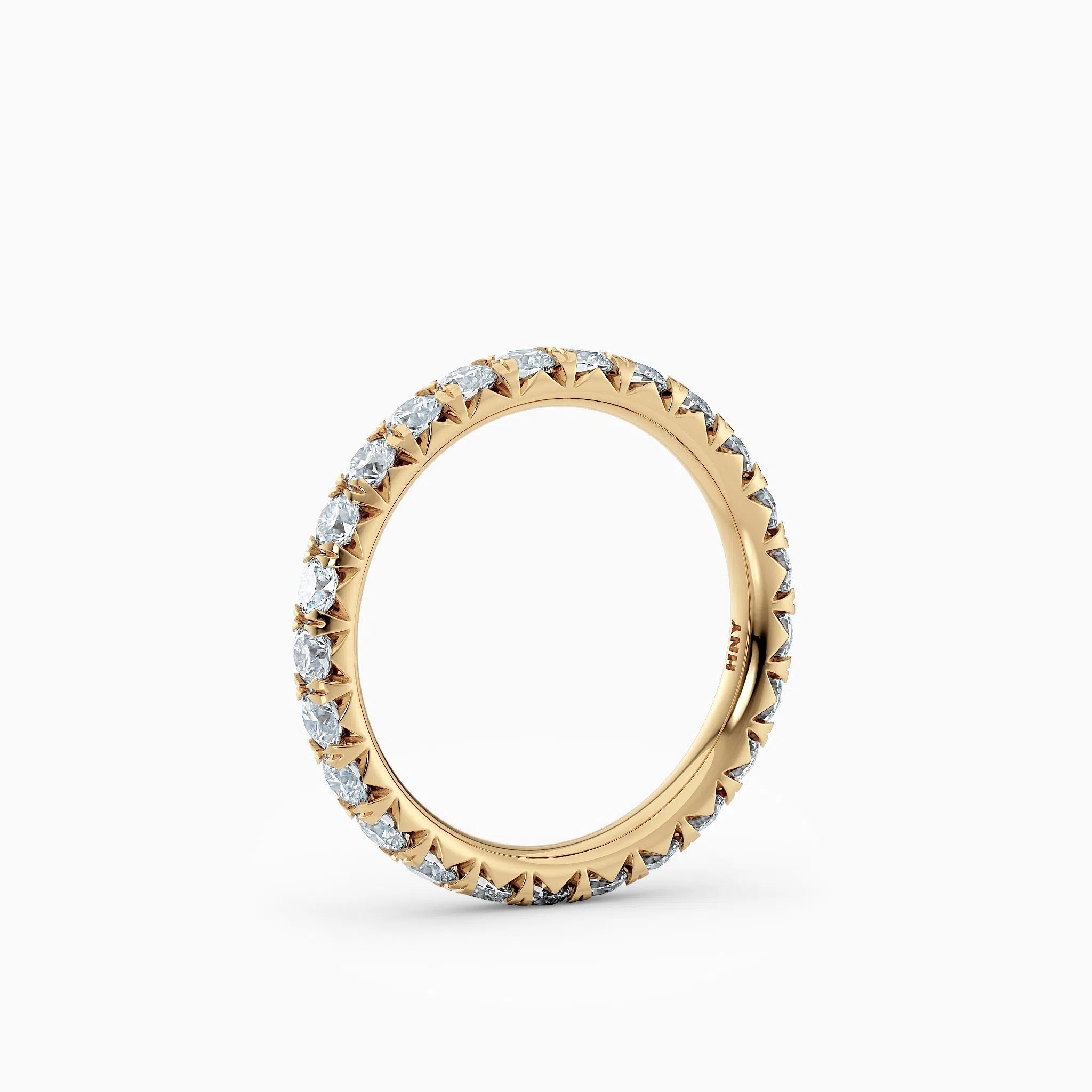 2.4mm French Cut Eternity Wedding Band