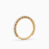 Single Prong Petite Round Diamond Wedding Band