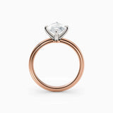 Abby | Marquise Solitaire Tapered Band Engagement Ring