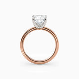 Abby | Cushion Solitaire Tapered Band Engagement Ring