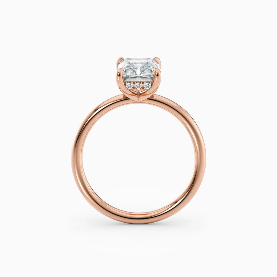 Harlow | Radiant Hidden Halo Engagement Ring