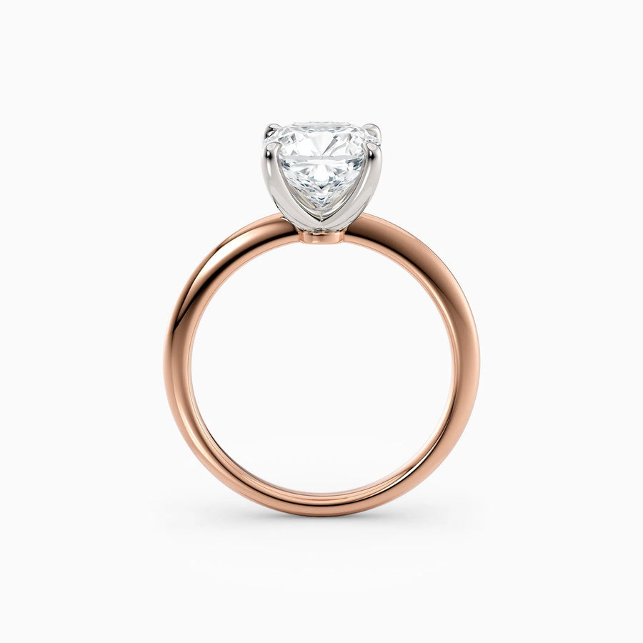 Lolo | Thin Cushion Cut Solitaire Engagement Ring