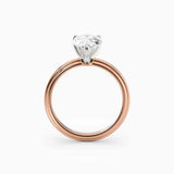 Abby | Pear Solitaire Tapered Band Engagement Ring