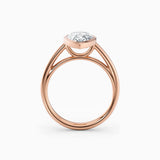 Winnie | Cathedral Pear Bezel Engagement Ring