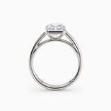 Winnie | Cathedral Radiant Bezel Engagement Ring