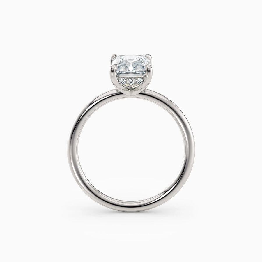 Harlow | Radiant Hidden Halo Engagement Ring