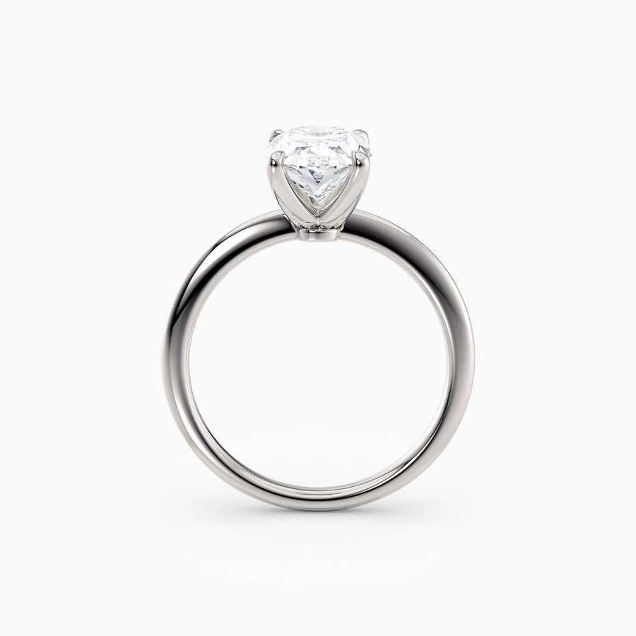 Lolo | Thin Cushion Cut Solitaire Engagement Ring