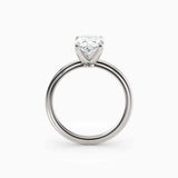 Abby | Oval Solitaire Tapered Band Engagement Ring