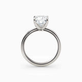 Abby | Cushion Solitaire Tapered Band Engagement Ring