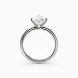 Abby | Marquise Solitaire Tapered Band Engagement Ring