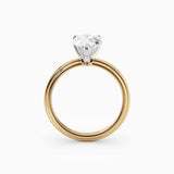 Abby | Pear Solitaire Tapered Band Engagement Ring