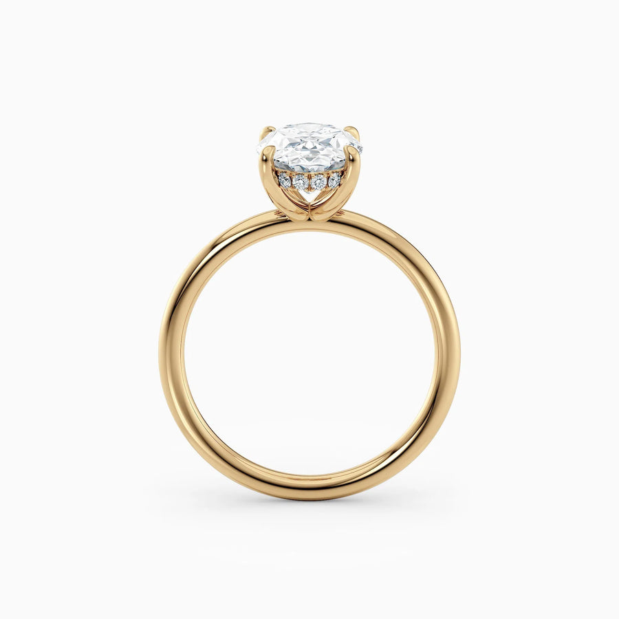 Harlow | Oval Hidden Halo Engagement Ring