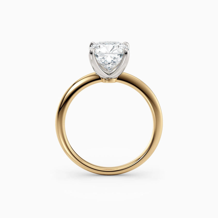 Lolo | Thin Cushion Cut Solitaire Engagement Ring