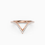 V-Shaped Diamond Wedding Band