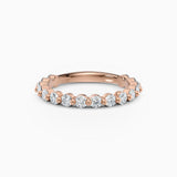 2.5 mm Single Prong Round Diamond Eternity Wedding Band