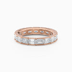 Emerald Cut End-to-End Diamond Eternity Wedding Band