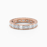 Emerald Cut End-to-End Diamond Eternity Wedding Band