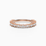 Single Prong Petite Round Diamond Wedding Band