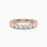 3.2mm Single Prong Round Diamond Eternity Wedding Band