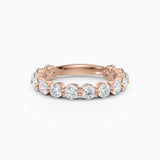 3.2mm Single Prong Round Diamond Eternity Wedding Band